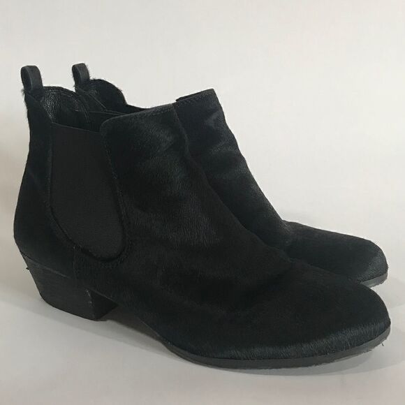 Vince Camuto Black Pony Ankle Booties - Picture 1 of 7